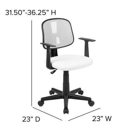 Flash Furniture Pivot Back White Mesh Chair LF-134-A-WH-GG